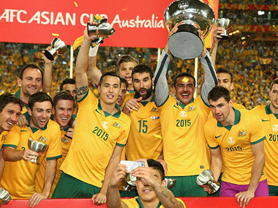 Hình ảnh Australia lần đầu đăng quang Asian Cup