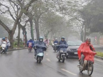 Bắc bộ rét buốt, miền Trung có mưa dông trên diện rộng