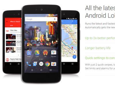 Android 5.1 bất ngờ xuất hiện trên smartphone 100 USD của Google