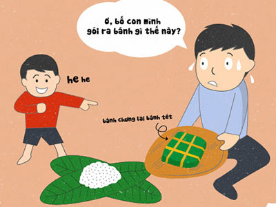 Ảnh: Khác biệt giữa Tết xưa của bố và Tết nay của con