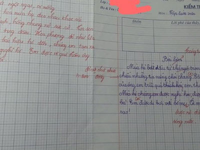 Cách chấm bài văn quá chi tiết gây tranh cãi