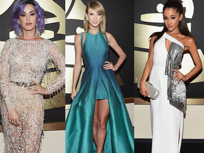 "Bóc mác" váy áo lộng lẫy của sao trên thảm đỏ Grammy 2015