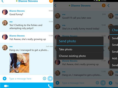 Skype cho Android phiên bản 5.2 cho phép chia sẻ ảnh offline