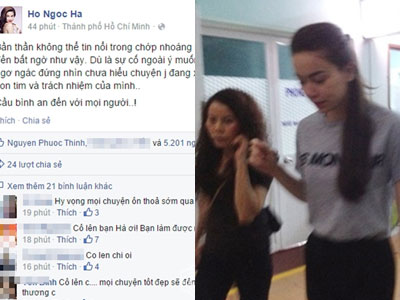 Hà Hồ lần đầu lên tiếng sau sự cố tai nạn