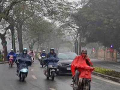 Bắc Bộ có nơi mưa vừa, mưa dông