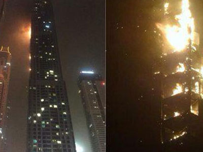 Cháy tòa chọc trời ở Dubai, hàng trăm người sơ tán
