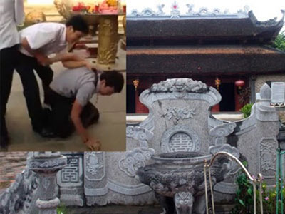 Clip: Chị em xin tha cho trai đẹp trộm tiền lễ ở Đền Mẫu