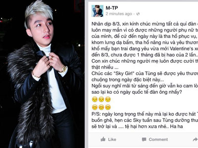 Sơn Tùng M-TP xác nhận vắng mặt trong liveshow trở lại của "The Remix"