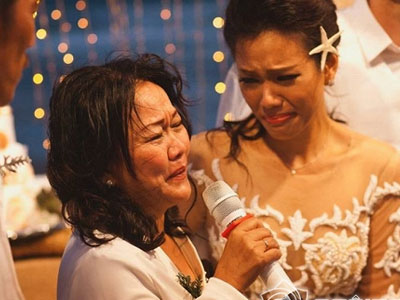 Phương Vy bức xúc vì áo cưới mẹ may bị chê rẻ tiền