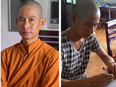 Trốn nợ cờ bạc, giả nhà sư đi khất thực