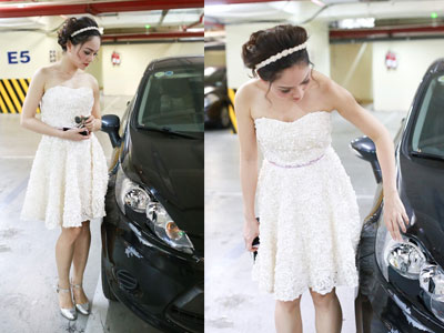 Lan Phương bị đụng xe trên đường đi dự sự kiện