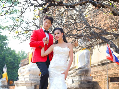 Dustin Nguyễn và Bebe Phạm sang Thái chụp ảnh cưới