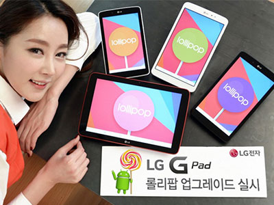 LG cập nhật Android Lollipop cho dòng G Pad