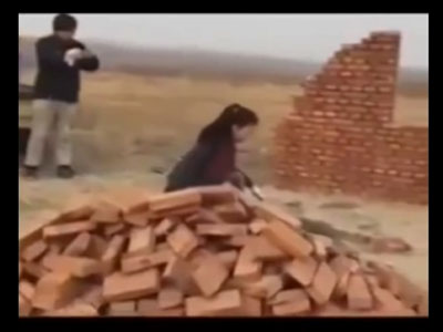 Ngạc nhiên với clip cô gái "xây nhà như... thánh"