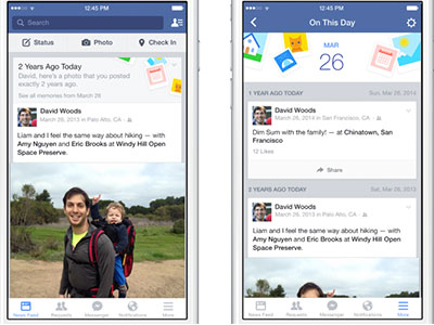 Facebook chính thức ra On This Day “ngày này năm xưa”