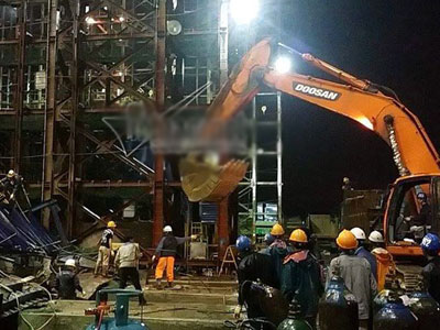 Hiện trường vụ sập giàn giáo kinh hoàng, 14 người chết