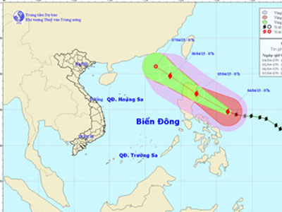 Bão Maysak giật cấp 14 đang hướng vào biển Đông