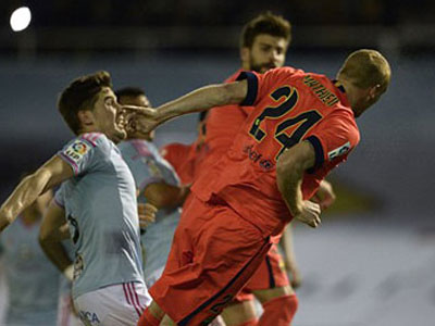 Celta Vigo 0-1 Barca: Mathieu giải cứu Barca