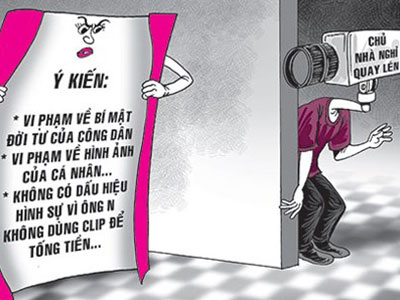 Chủ nhà nghỉ có được quay lén camera để đi tố?
