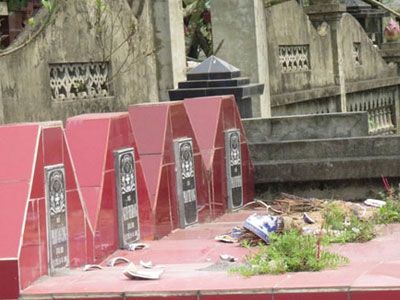 Hải Phòng: Hàng trăm ngôi mộ bị phá trong đêm