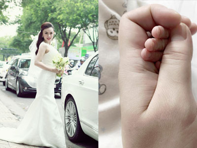 Thu Thủy vừa sinh con trai đầu lòng
