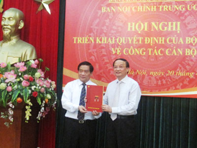 Nhân sự mới Ban Nội chính Trung ương
