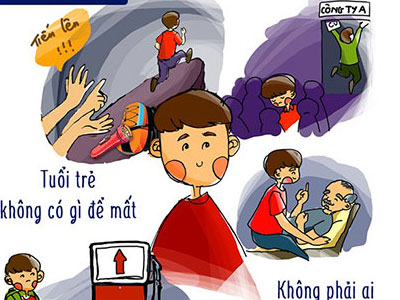 Tranh vui về thói lười làm, thích đổi việc của giới trẻ