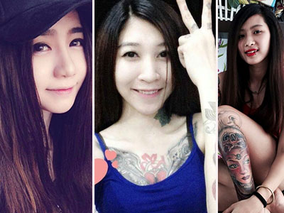 Ba cô gái 9X dùng hình xăm thay trang sức