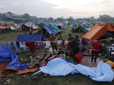 Nepal: Mưa lớn sau động đất có thể gây thảm họa kép