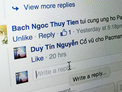 Facebook tại VN đang cập nhật tính năng trả lời bình luận