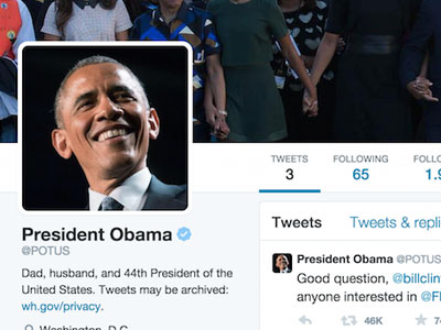 Ông Obama lập kỷ lục thế giới bằng tài khoản mới trên Twitter