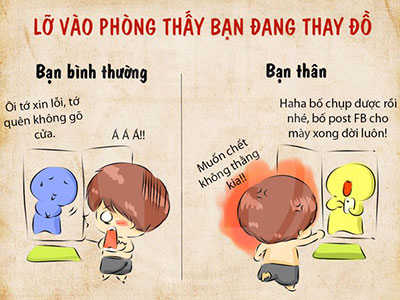 Tranh vui: Sự khác nhau "một trời một vực" giữa bạn bình thường và bạn thân