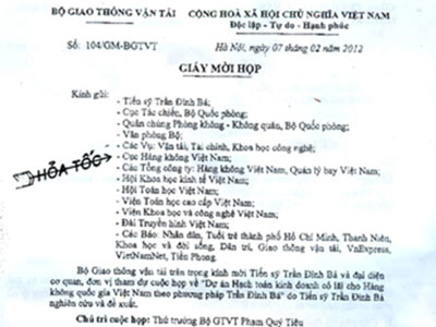 Ông Trần Đình Bá phản hồi những thông tin của Bộ GTVT