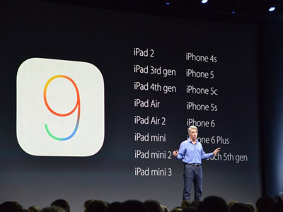 iOS 9 ra mắt, hỗ trợ cả iPhone 4S, iPad mini