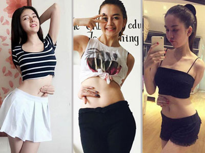 Sao nữ và hot girl Việt phát sốt với thử thách "chạm nút rốn" để khoe eo đẹp