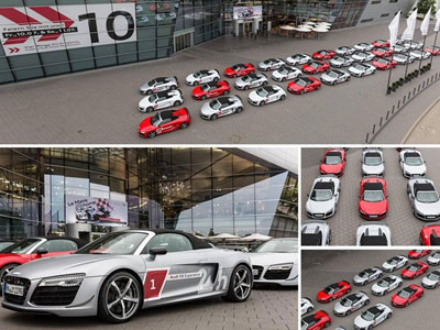 30 siêu xe Audi R8 Spyder tề tựu ở Đức