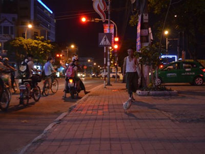 Được huấn luyện, vịt tung tăng dạo phố ở Thái Bình