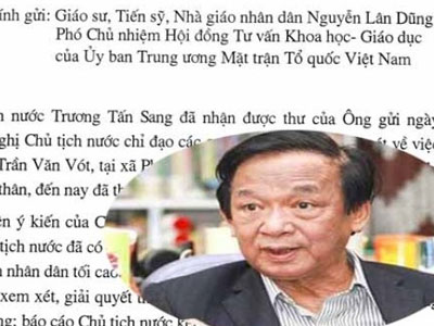 Chủ tịch nước yêu cầu xem xét lại vụ án từ thư của GS Lân Dũng