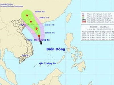 Tin mới nhất cơn bão số 1 trên biển Đông