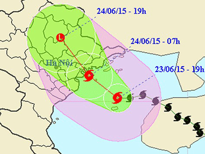 Bão Kujira đổi hướng, tiến về Quảng Ninh - Hải Phòng