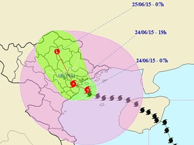 Bão số 1 giật cấp 12 cách Quảng Ninh - Thái Bình 50 km