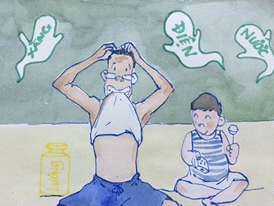 Hí họa: Người dân "vã mồ hôi" vì hóa đơn điện