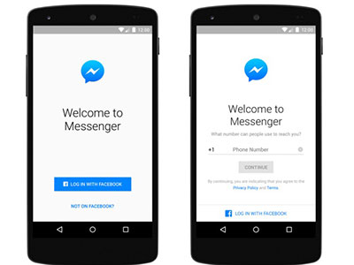 Facebook Messenger có thể đăng nhập không cần tài khoản Facebook