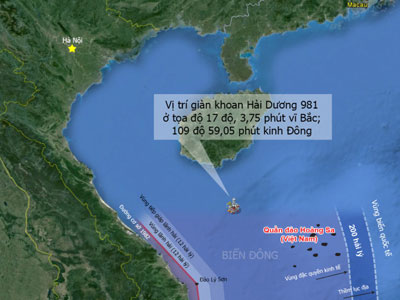 Theo dõi sát sao giàn khoan Hải Dương 981