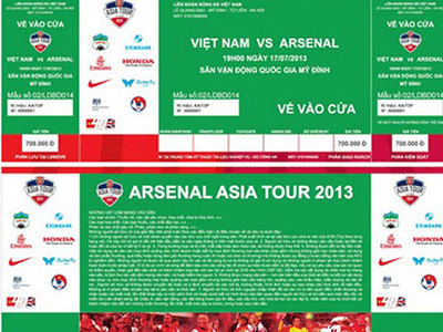 Vé xem trận ĐTVN - Man City cao nhất 1,8 triệu đồng