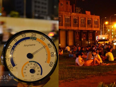 Hà Nội gần 10h đêm vẫn phát ngốt bởi cái nóng 37 - 38 độ C
