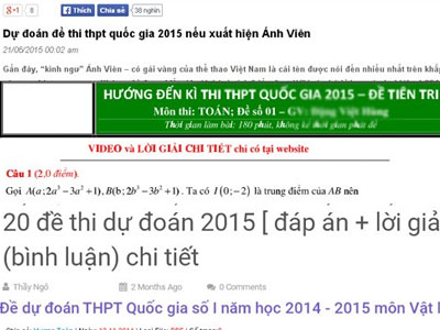 Ngậm "trái đắng" vì ôn thi theo giáo trình được... tiên tri
