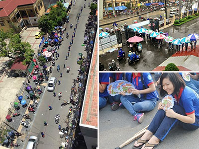 4 hình ảnh "gây bão" dư luận của SV tình nguyện trong mùa thi 2015