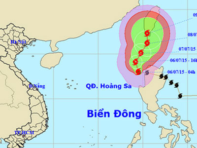 Bão cấp 9 vào biển Đông