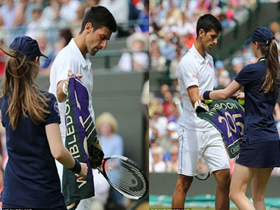 Cô bé nhặt bóng xinh đẹp bị Djokovic quát tới phát khóc